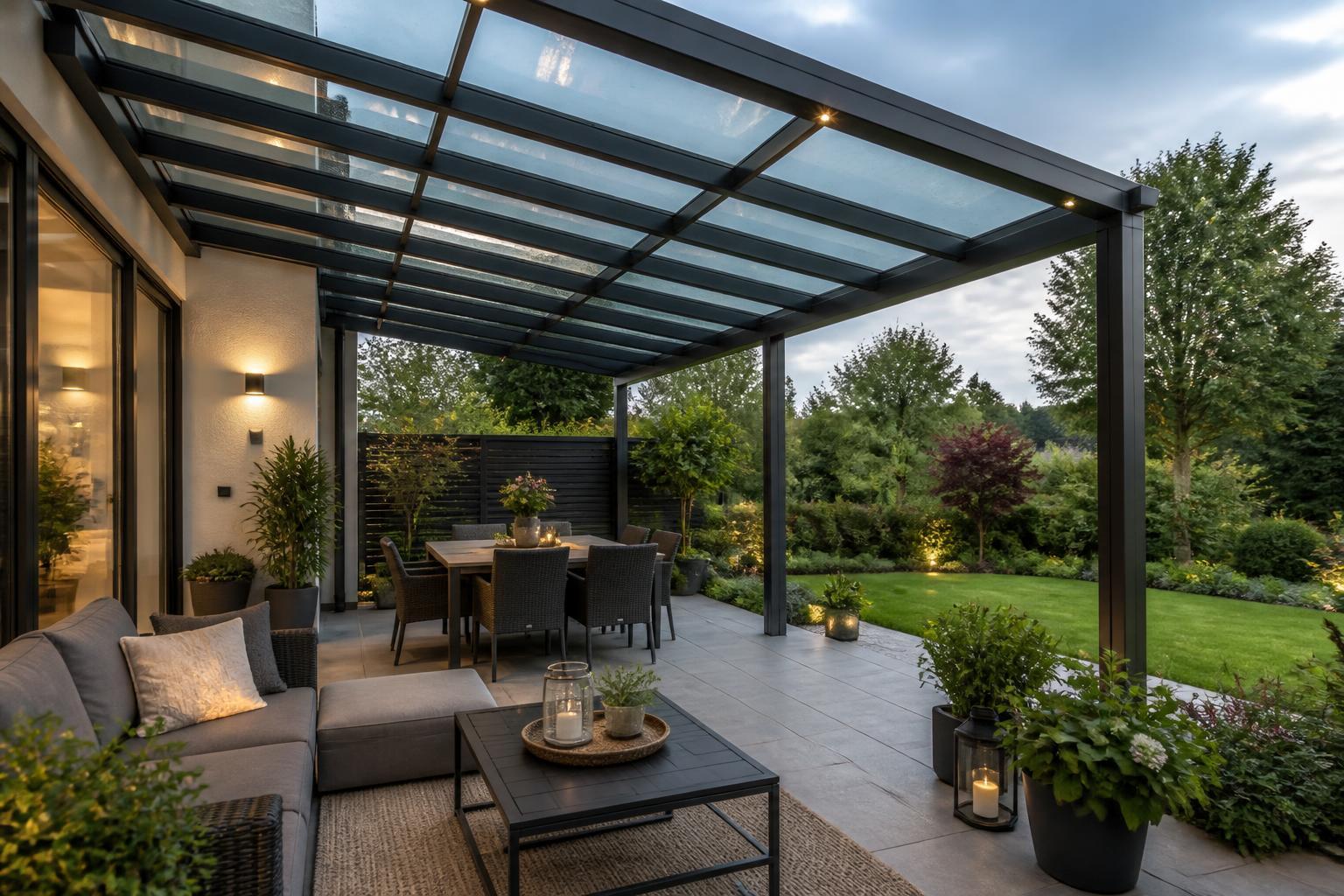 Mehr Komfort im Garten: Worauf es bei einer Terrassenüberdachung ankommt